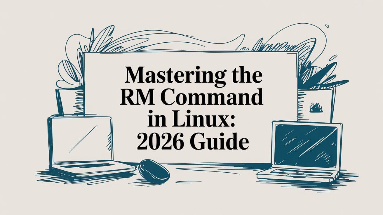 Linux guide cover for mastering the rm command safely.