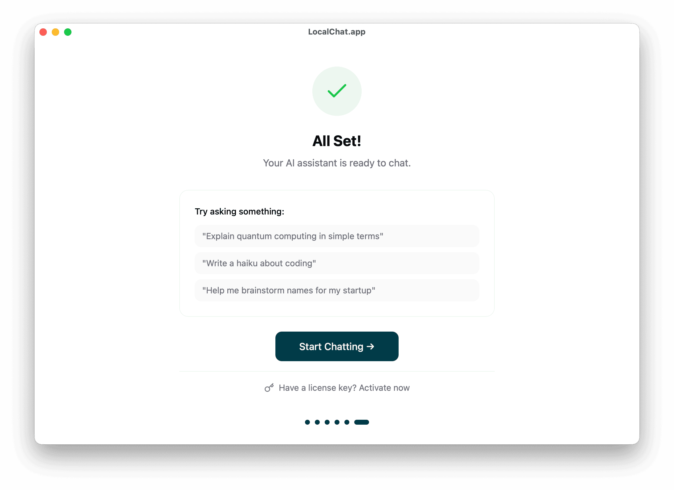 All set screen